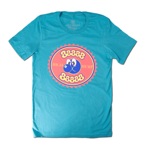88888 88888 Bubble Gum Bottle Cap T-Shirt (Blue) - High Hemp Herbal Wraps
