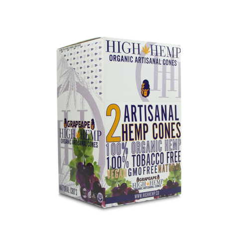 High Hemp Organic Wrap Cones Grapeape - High Hemp Herbal Wraps