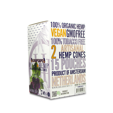 High Hemp Organic Wrap Cones Grapeape - High Hemp Herbal Wraps