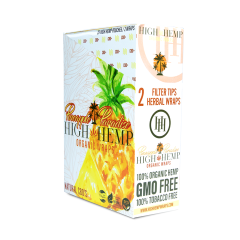 High Hemp Organic Wraps Pineapple Paradise - High Hemp Herbal Wraps