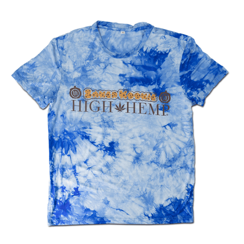 Baked Kookie Tie-Dye T-Shirt (Blue) - High Hemp Herbal Wraps