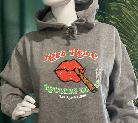 High Hemp Rolling Stone Gray Hoodie - High Hemp Herbal Wraps